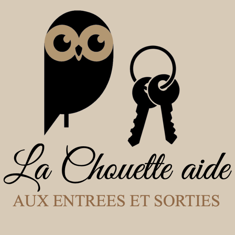 Entrées et sorties Logo de La Chouette aide avec des clefs.